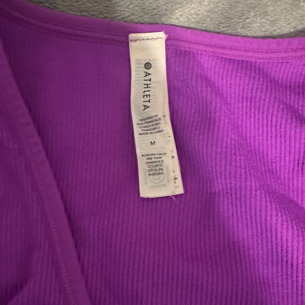 Athleta Wild Fable Purple Crop Top - Picture 3 of 3